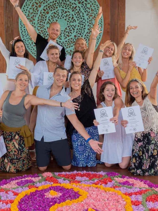 yoga teacher training graduates